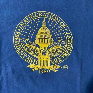 Vintage stedman 80s 1980s single stitch George H.W. Bush 1989 Inauguration Tee